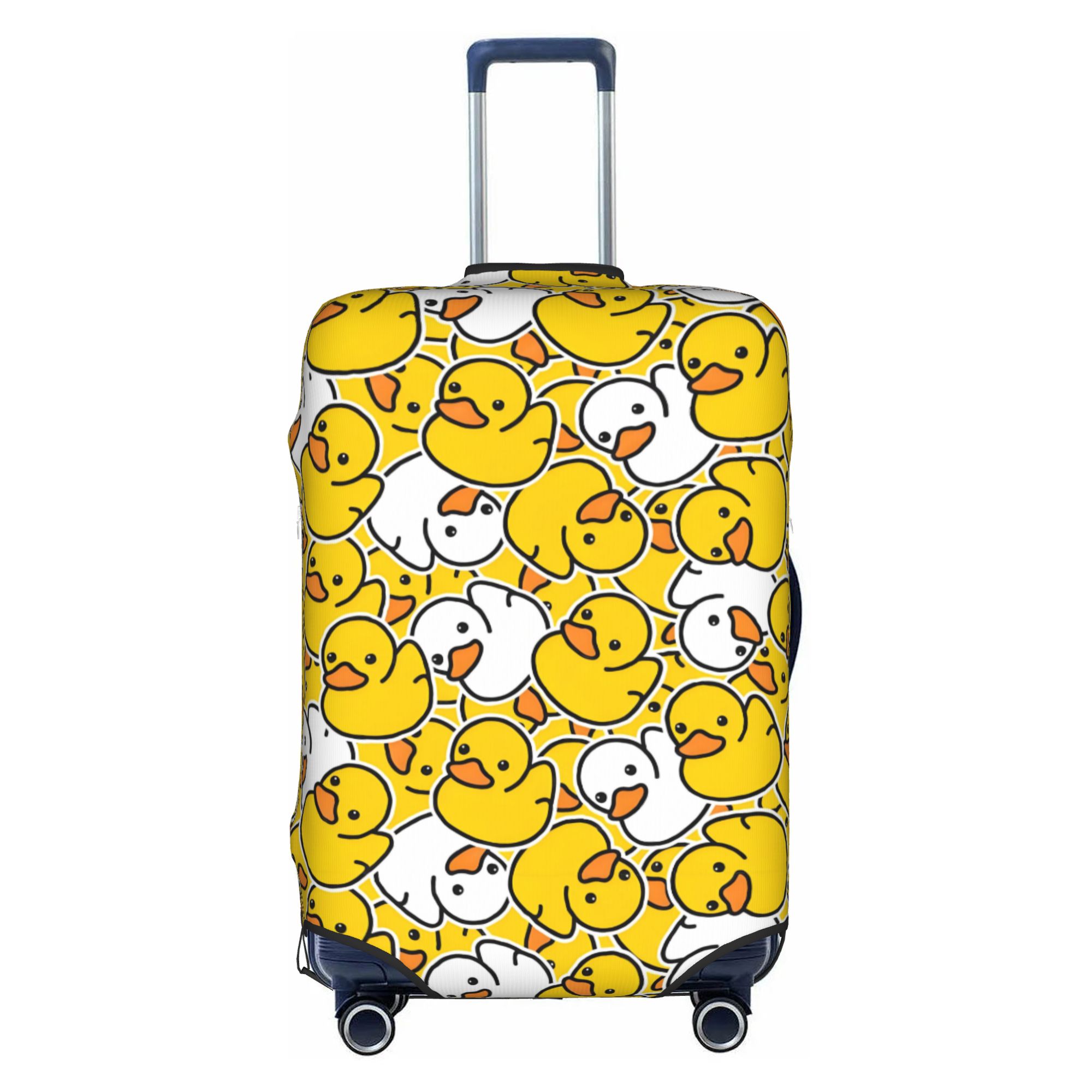 Luggage Cover Protector - Individueller, lustiger Gummibadeenten-Kofferbezug mit Cartoon-Muster, elastischer