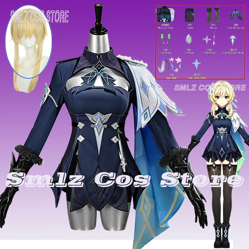 Travel Accessories Aesthetic - 2026 Genshin Impact Reisende Lumine Cosplay-Kostüm